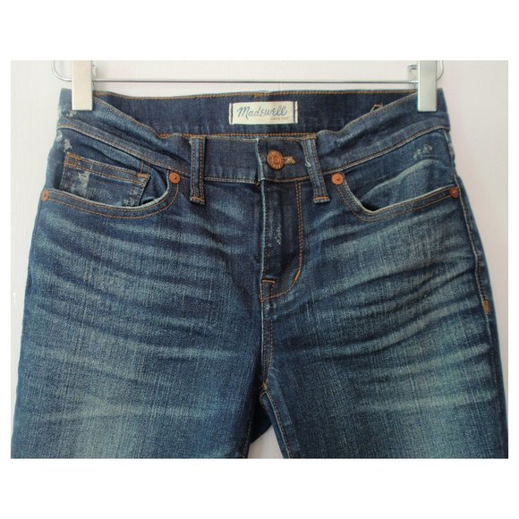 MADEWELL SKINNY SKINNY MID RISE DENIM JEANS SIZE 25 EDMONTON BLUE WASH - Picture 6 of 12